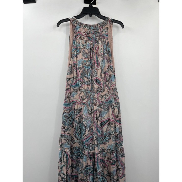 Free People Gold Dust Tie Metallic Printed Wide Leg  Jumpsuit - Picture 10 of 10